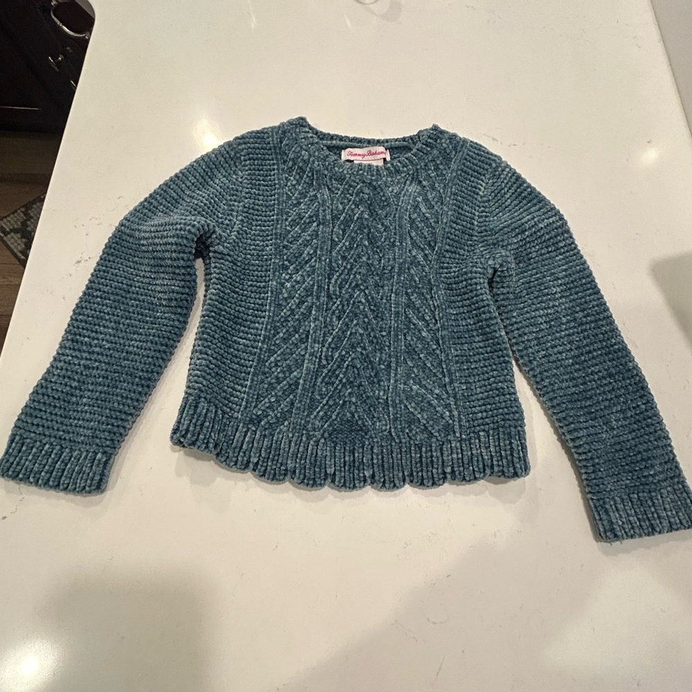 Tommy Bahama Toddler Girl Chenille Cable Knit Sweater 3T